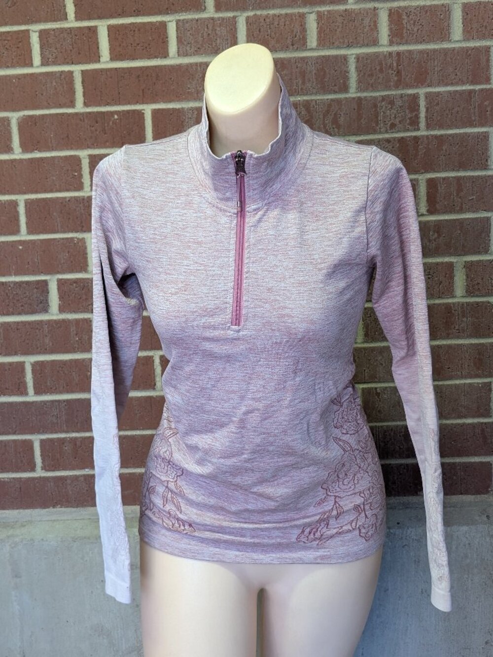 Calia Carrie Underwood Athletic Pullover Pink Ombre Floral Workout Girly Top S